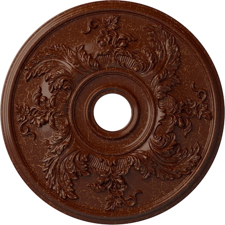 Ekena Millwork Acanthus Twist Medallion (Canopies up to 8 3/8"), 23 5/8"OD x 4 5/8"ID x 1 7/8"P, Mahogany CM23ACBMC